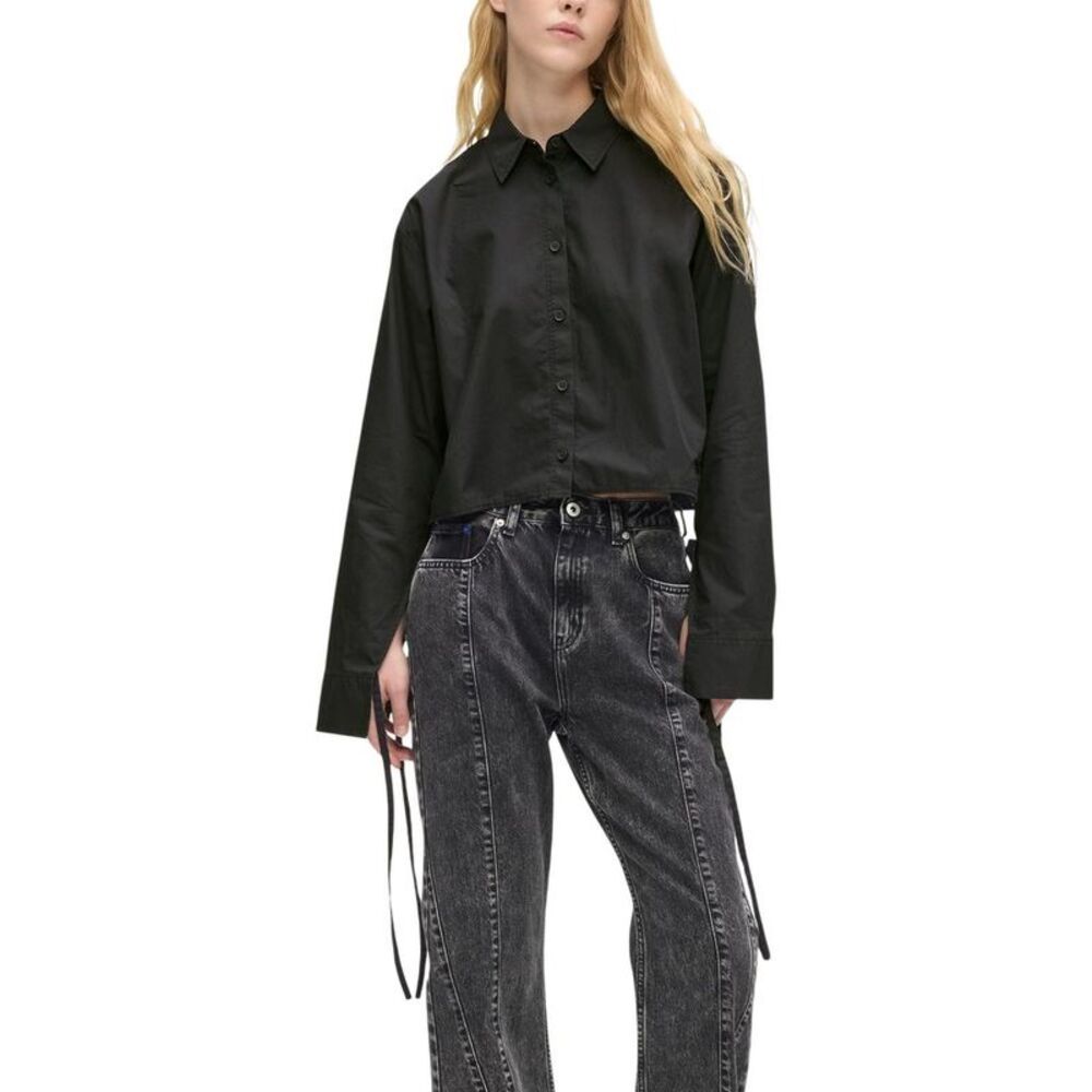 Karl Lagerfeld Black Organic Cotton Women's Blouse